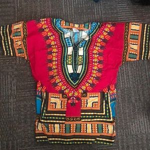 Pink multi-colored daishiki